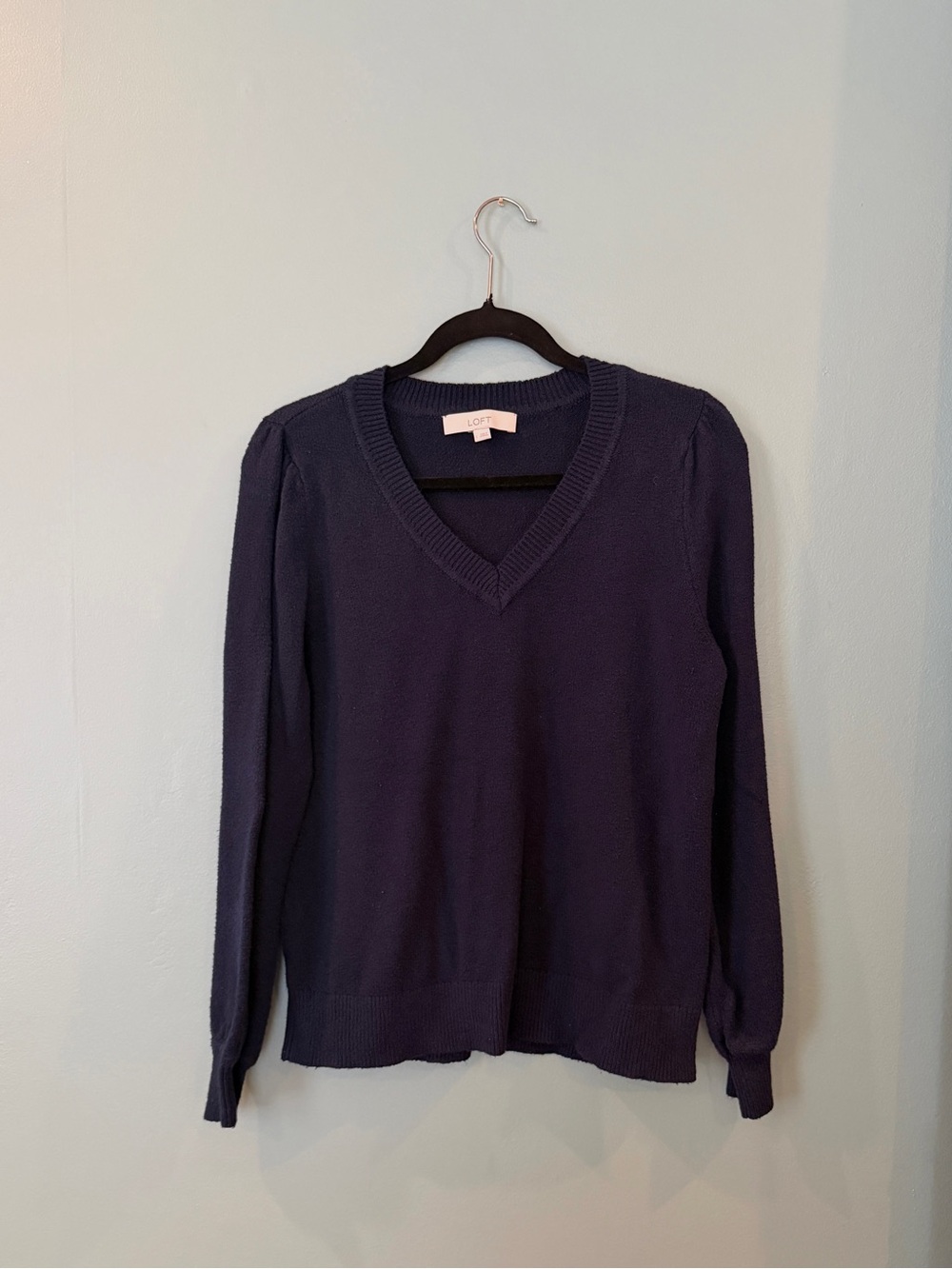 LOFT Deep Blue V-Neck Sweater
